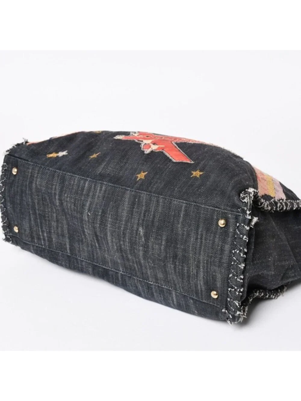 Chanel Chain Tote Bag Night Flight Embroidery CC Logo Denim